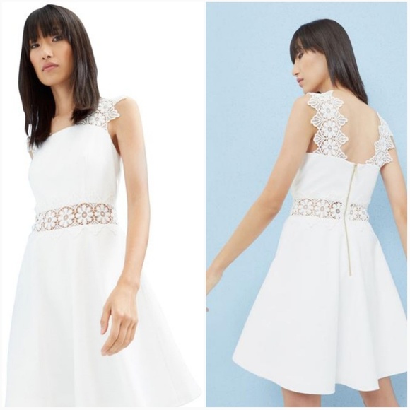 ted baker white lace dress